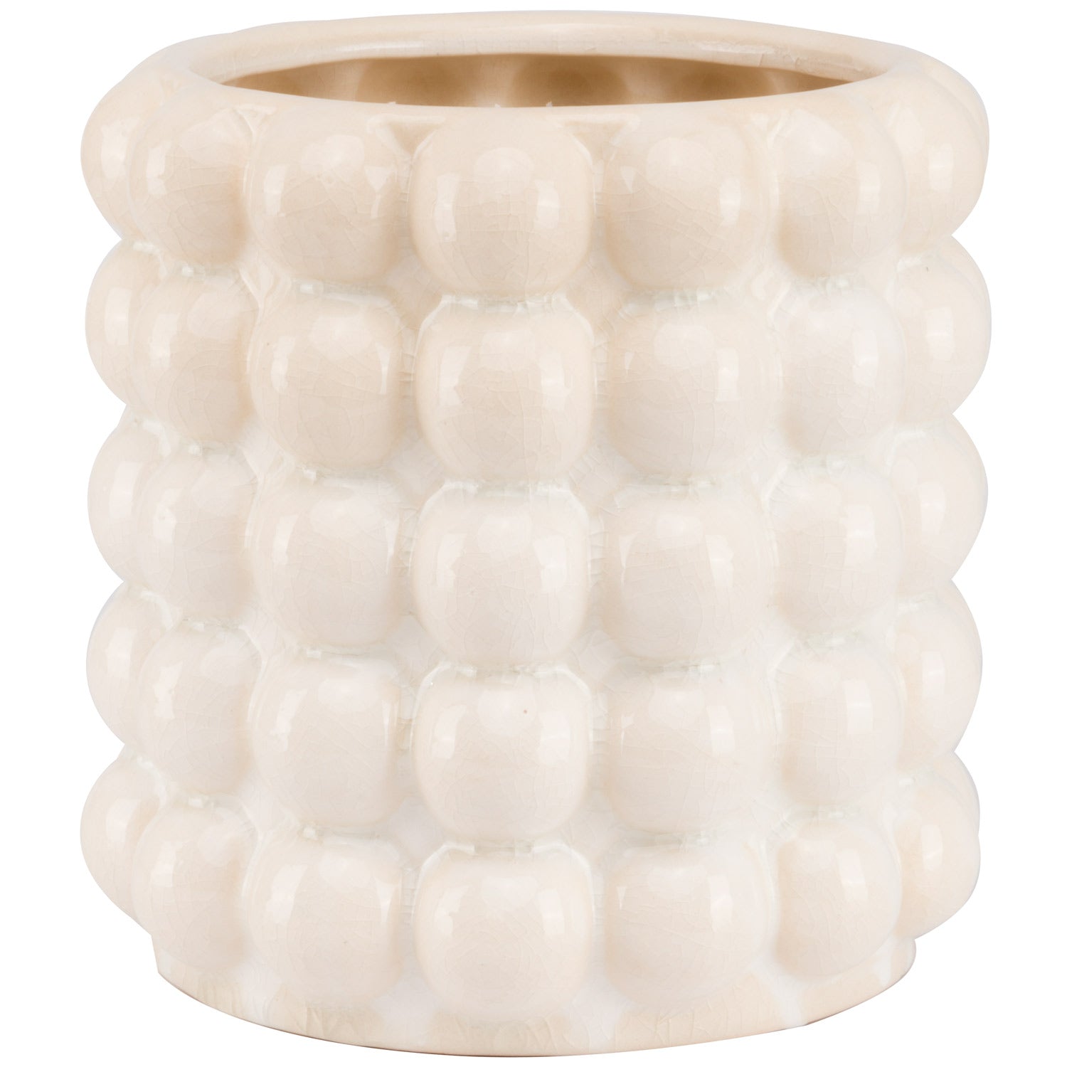 Seville Cream Bubble Ceramic Panter
