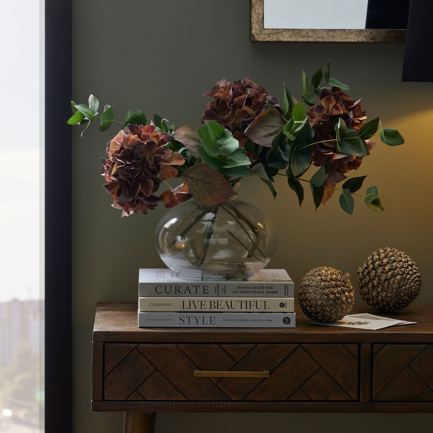 Brown & Rust Hydrangea Stem