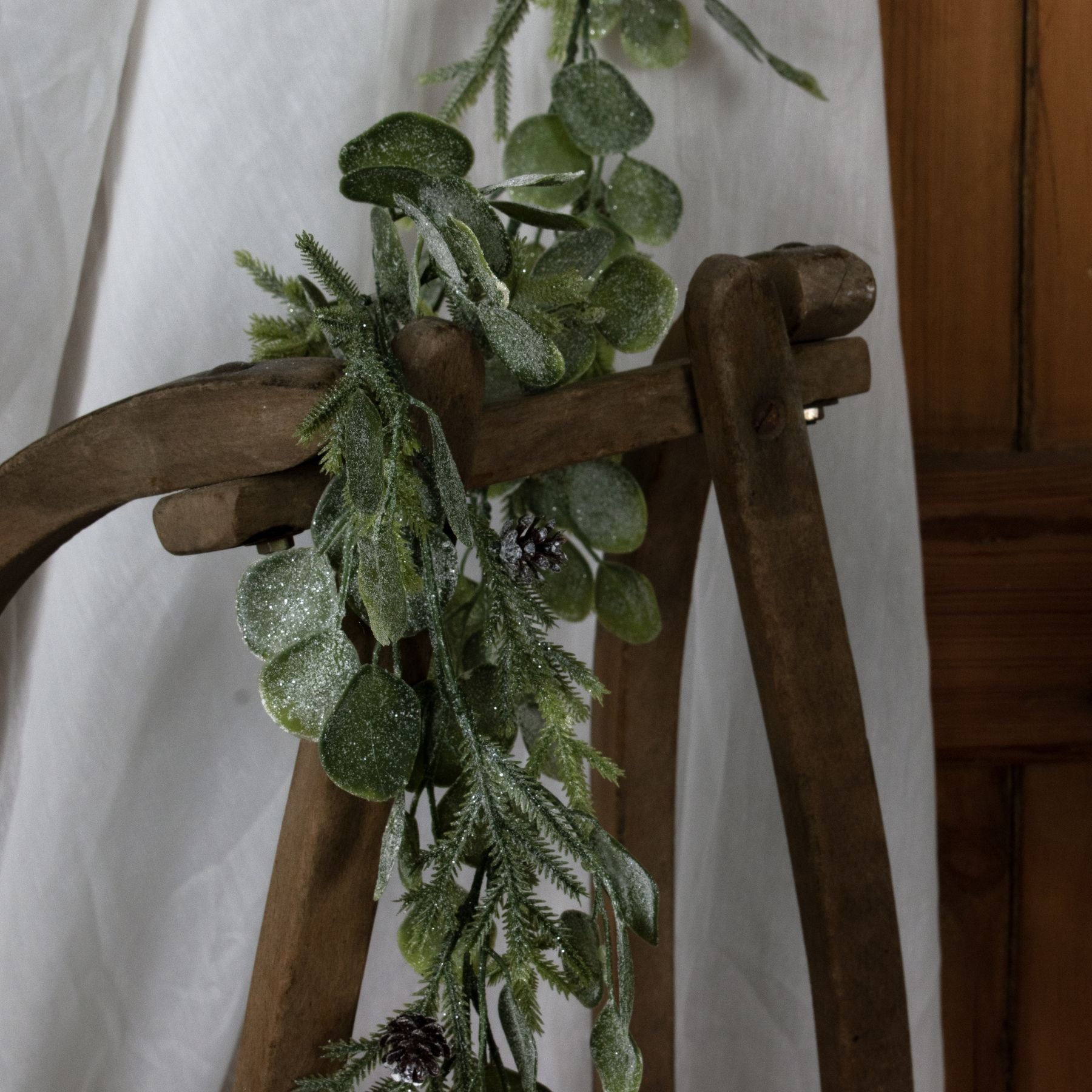 Frosted Pine & Eucalyptus Winter Garland