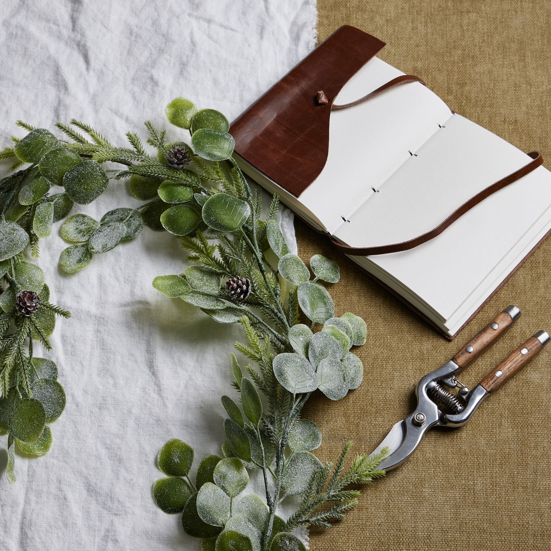 Frosted Pine & Eucalyptus Winter Garland