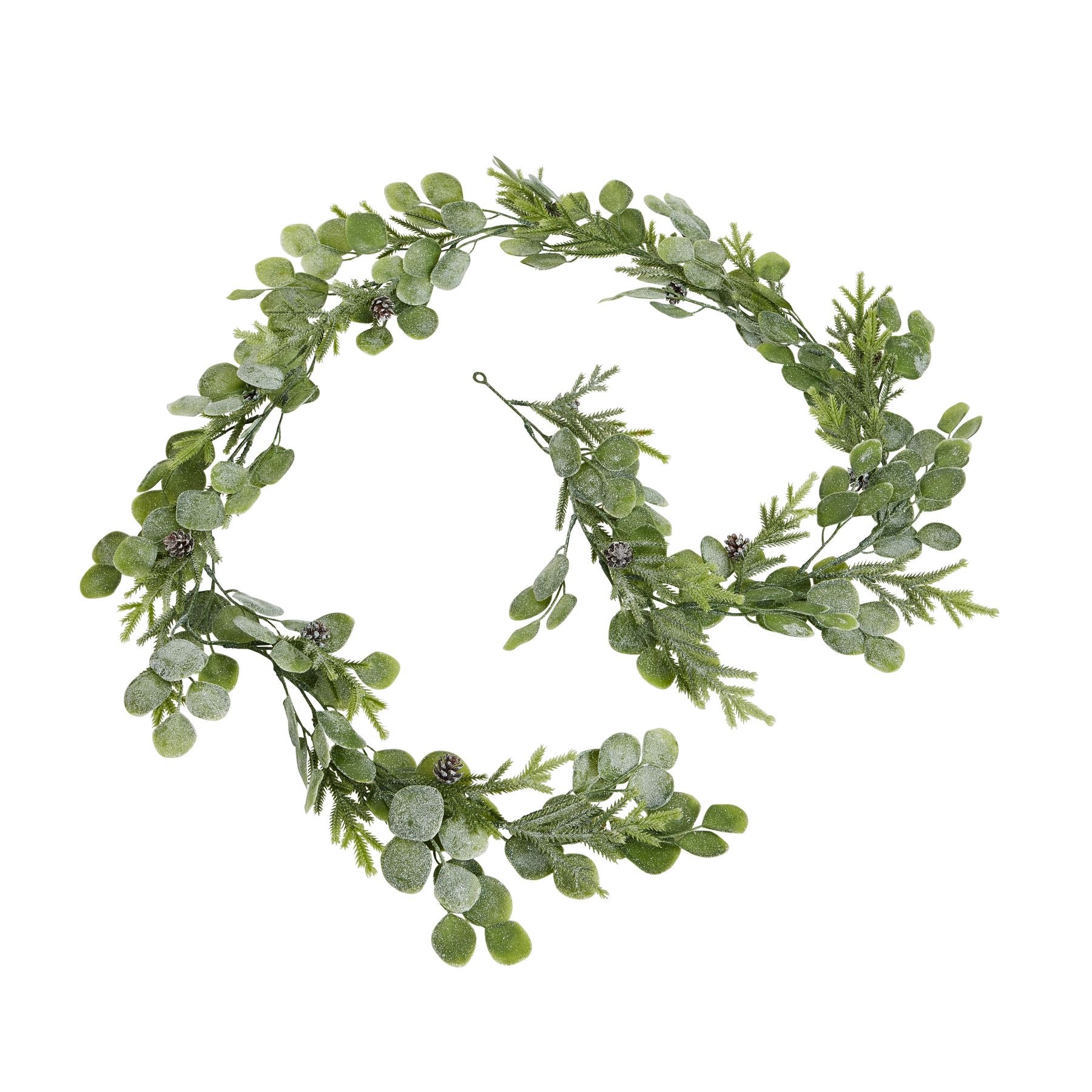 Frosted Pine & Eucalyptus Winter Garland