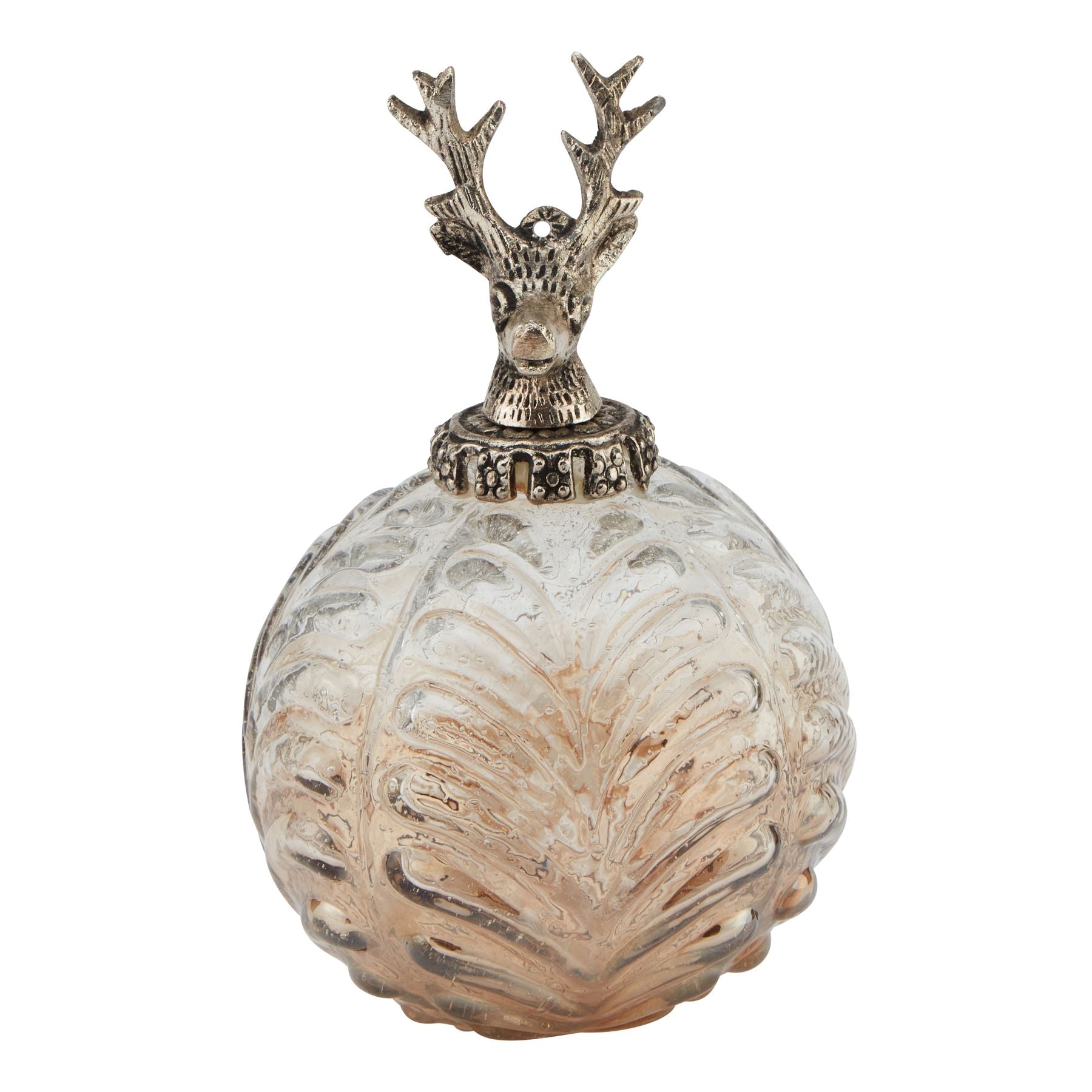 Frosted Coffee Stag Bauble
