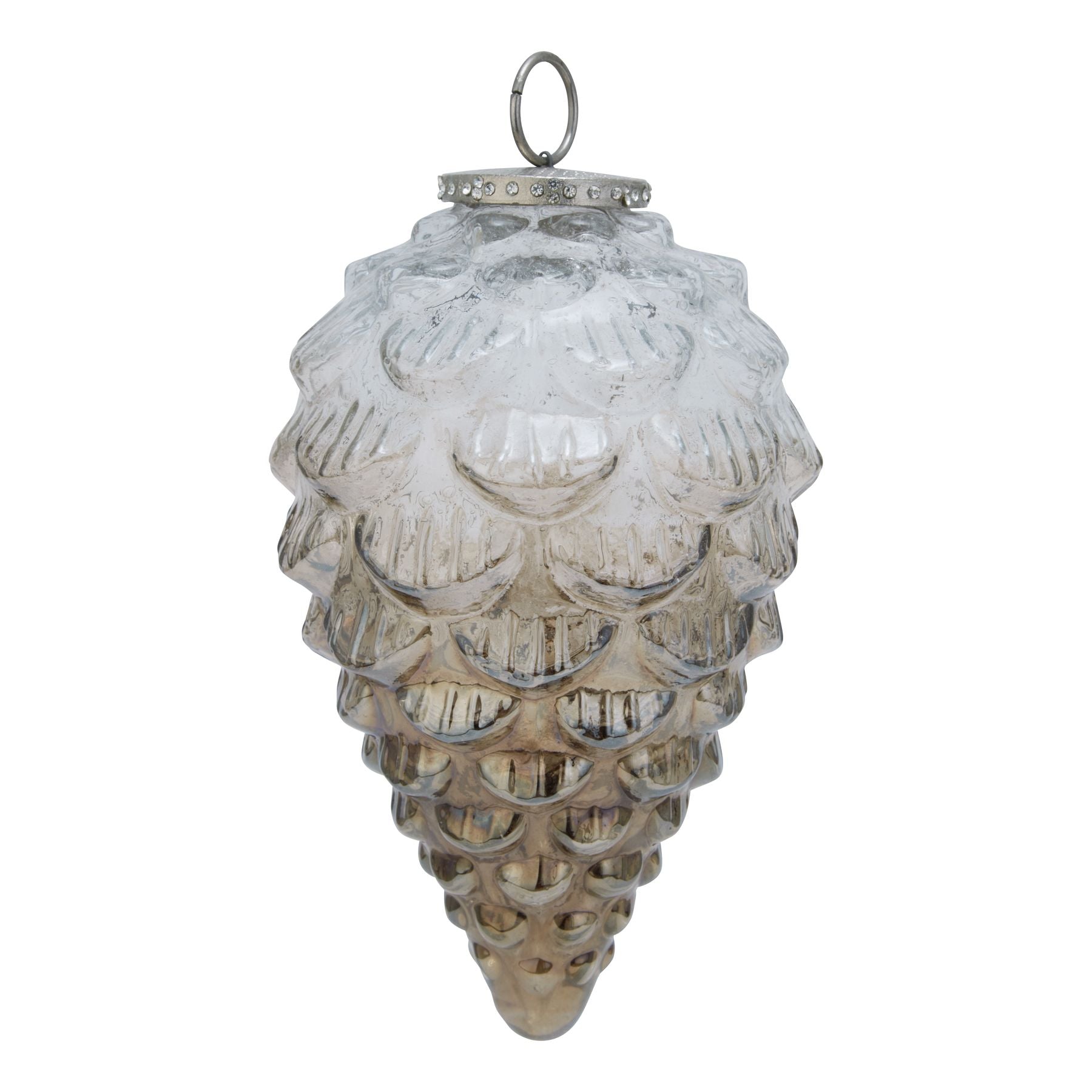 Frosted Coffee Pinecone Bauble