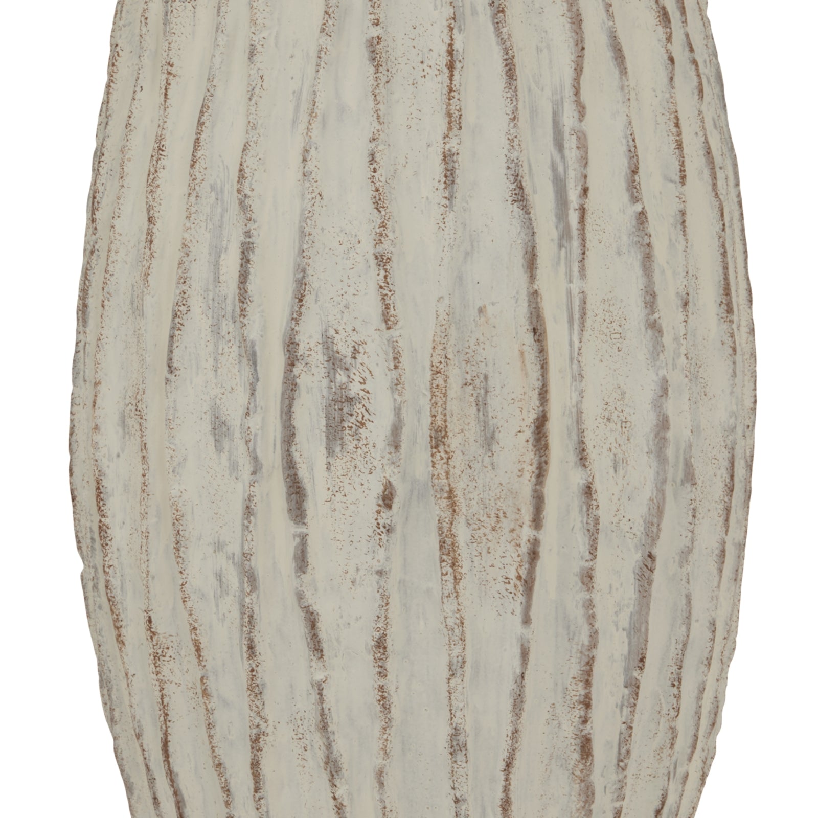 Contemporary Ribbed Large Decorative Vase