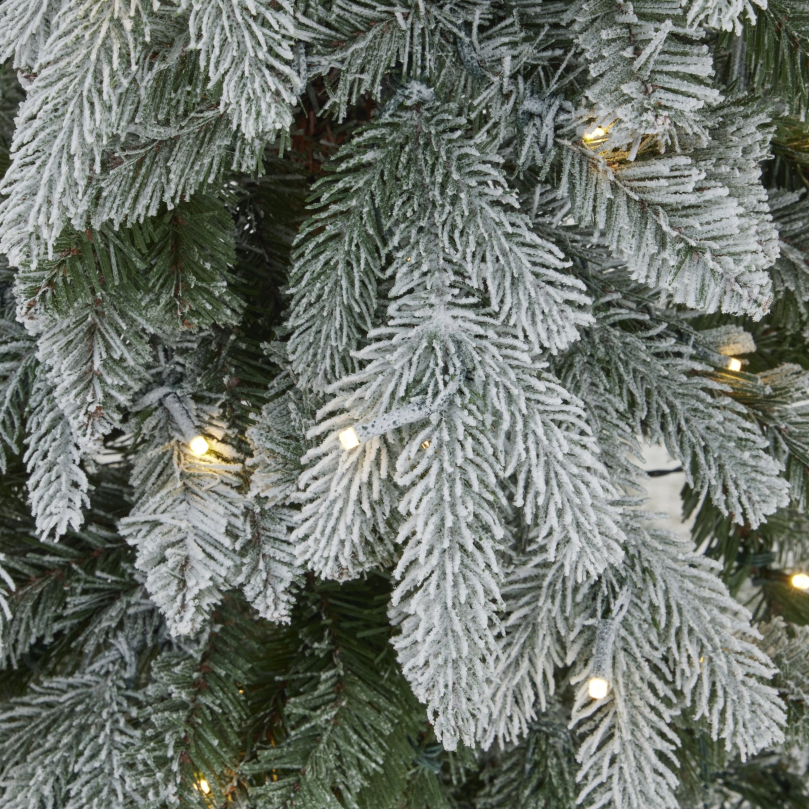 7ft Slim Snow-Dusted Woodland Pre-Lit Tree (200 Warm LEDs)