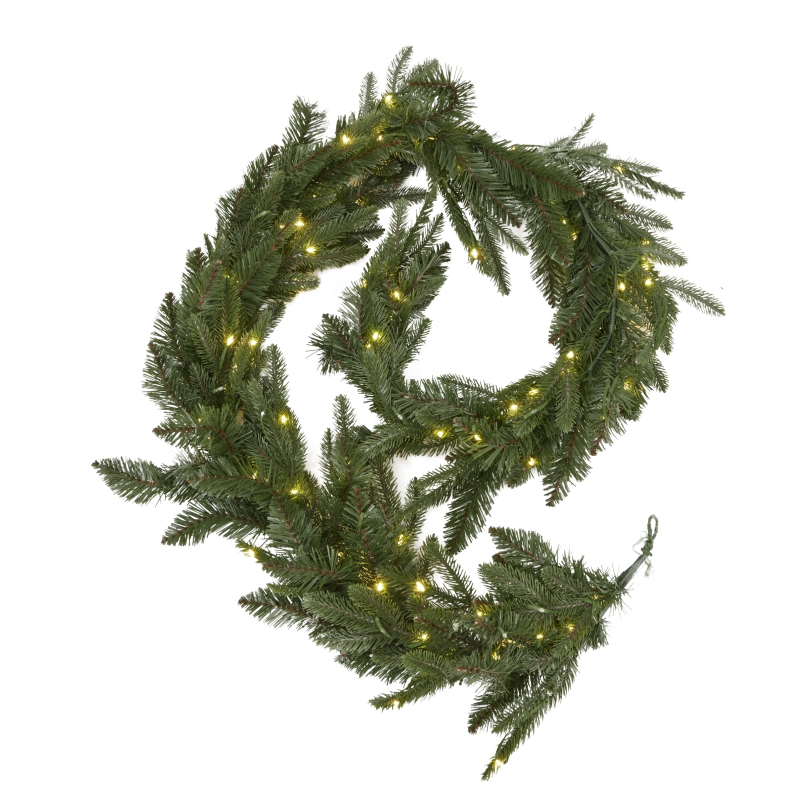 Pre-Lit Woodland Fir Christmas Garland with 200 LED Lights