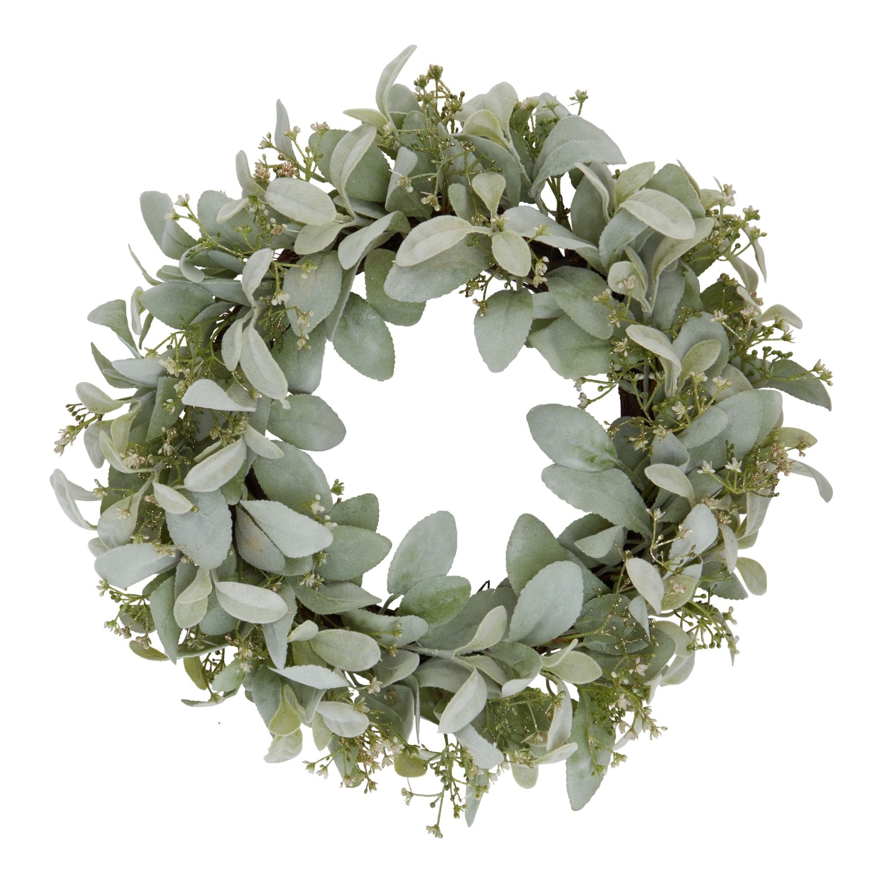 Winter Lamb’s Ear & Wax Flower Wreath
