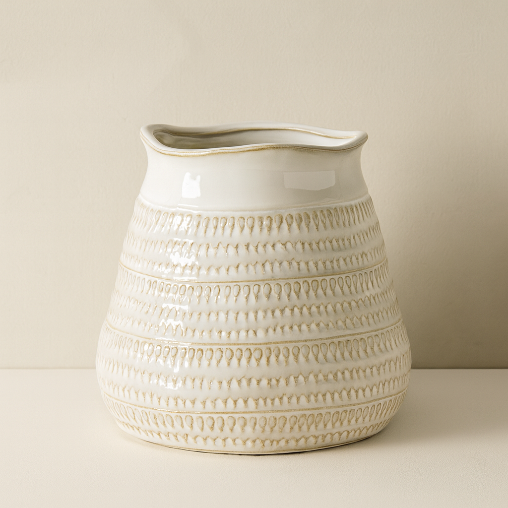 Tava Wide Hewn Vase