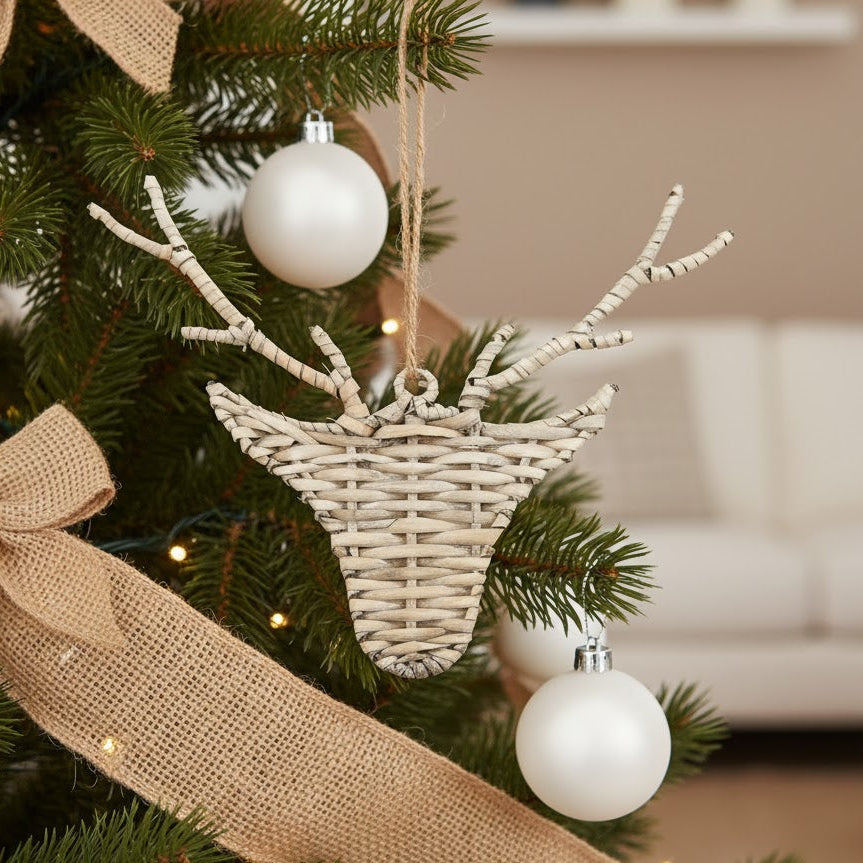 Natural Wicker Reindeer