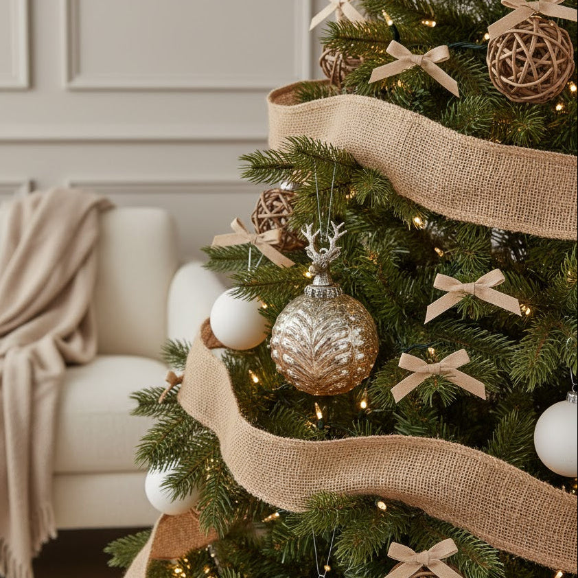 Frosted Coffee Stag Bauble