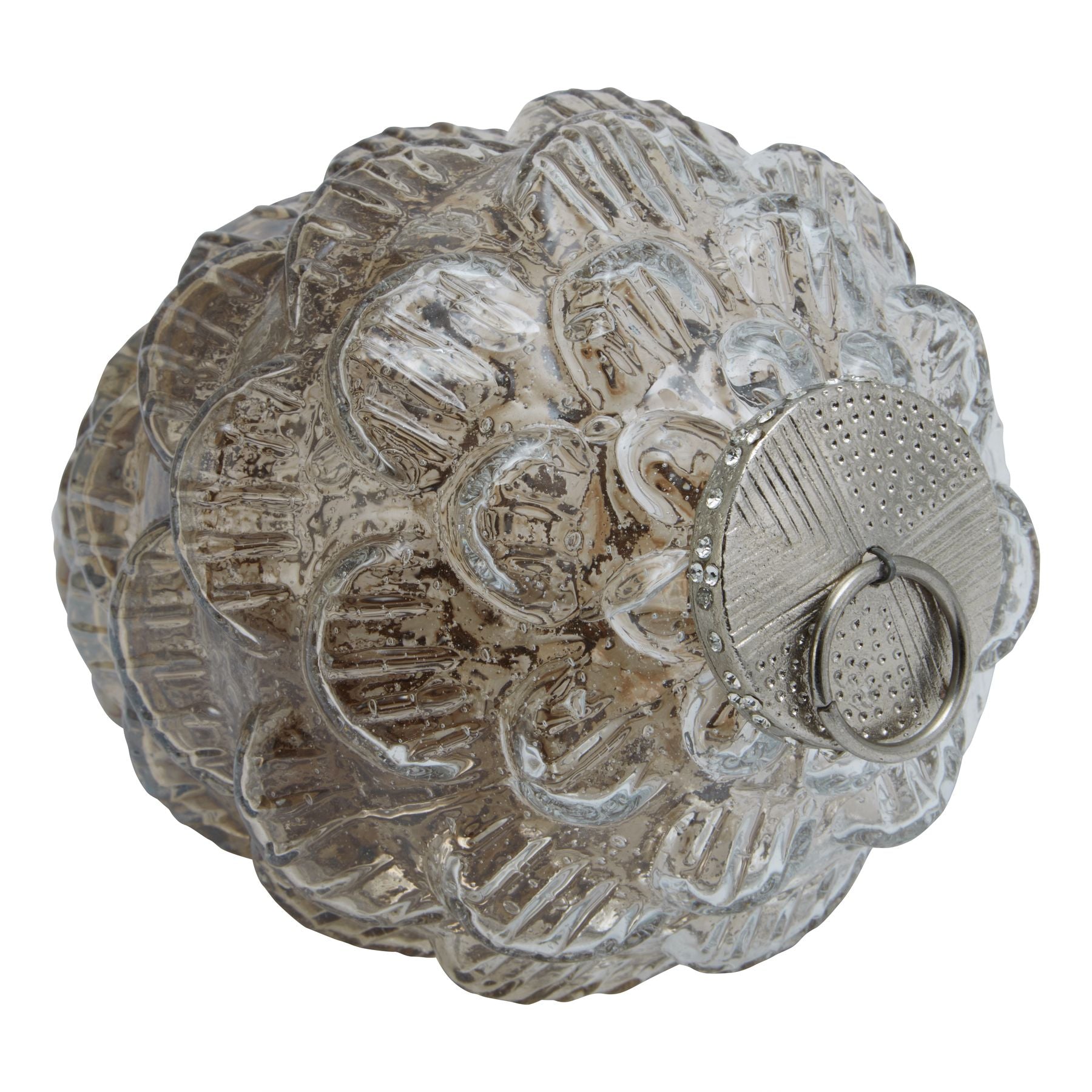 Frosted Coffee Pinecone Bauble