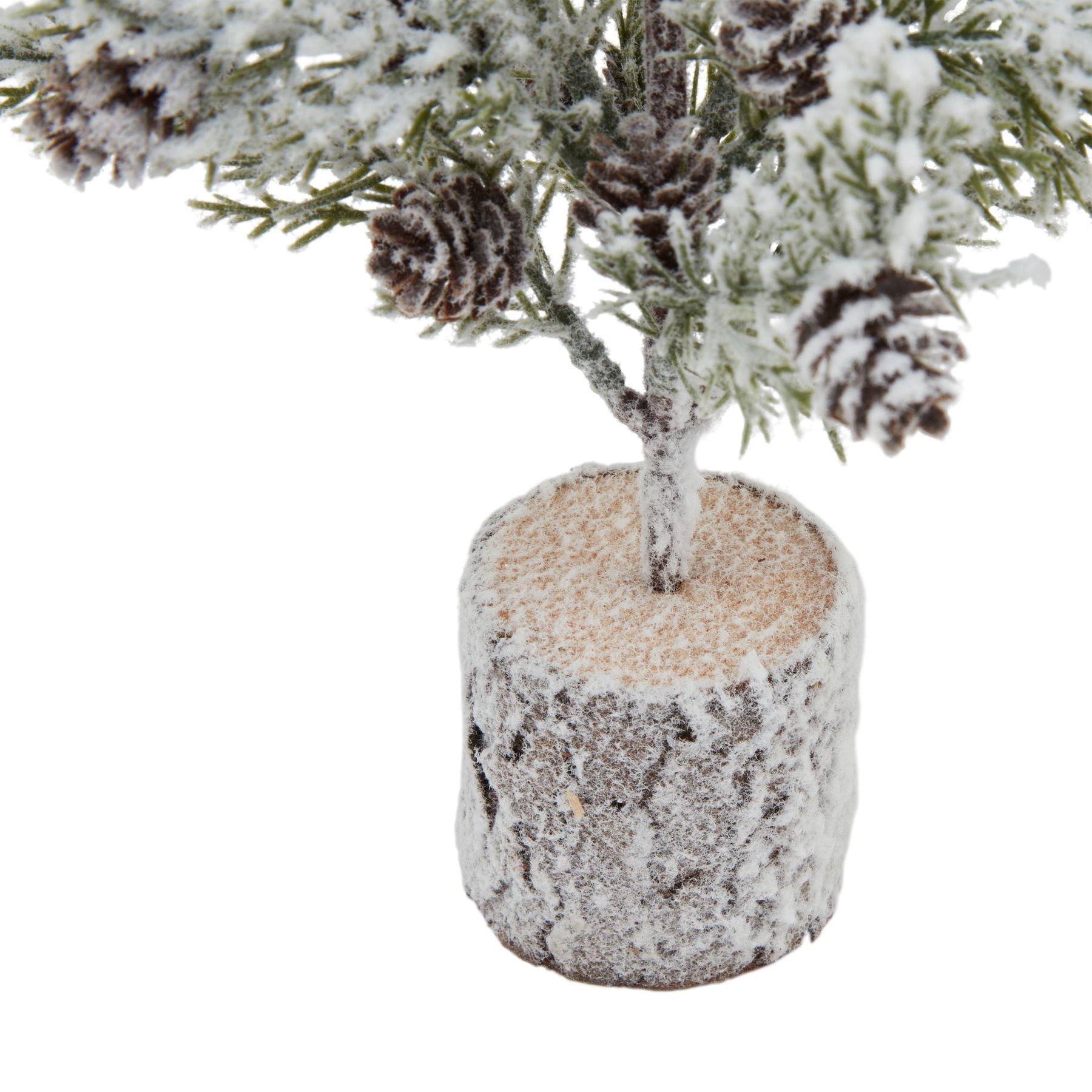 Mini Snowy Fir Tree with Pinecones