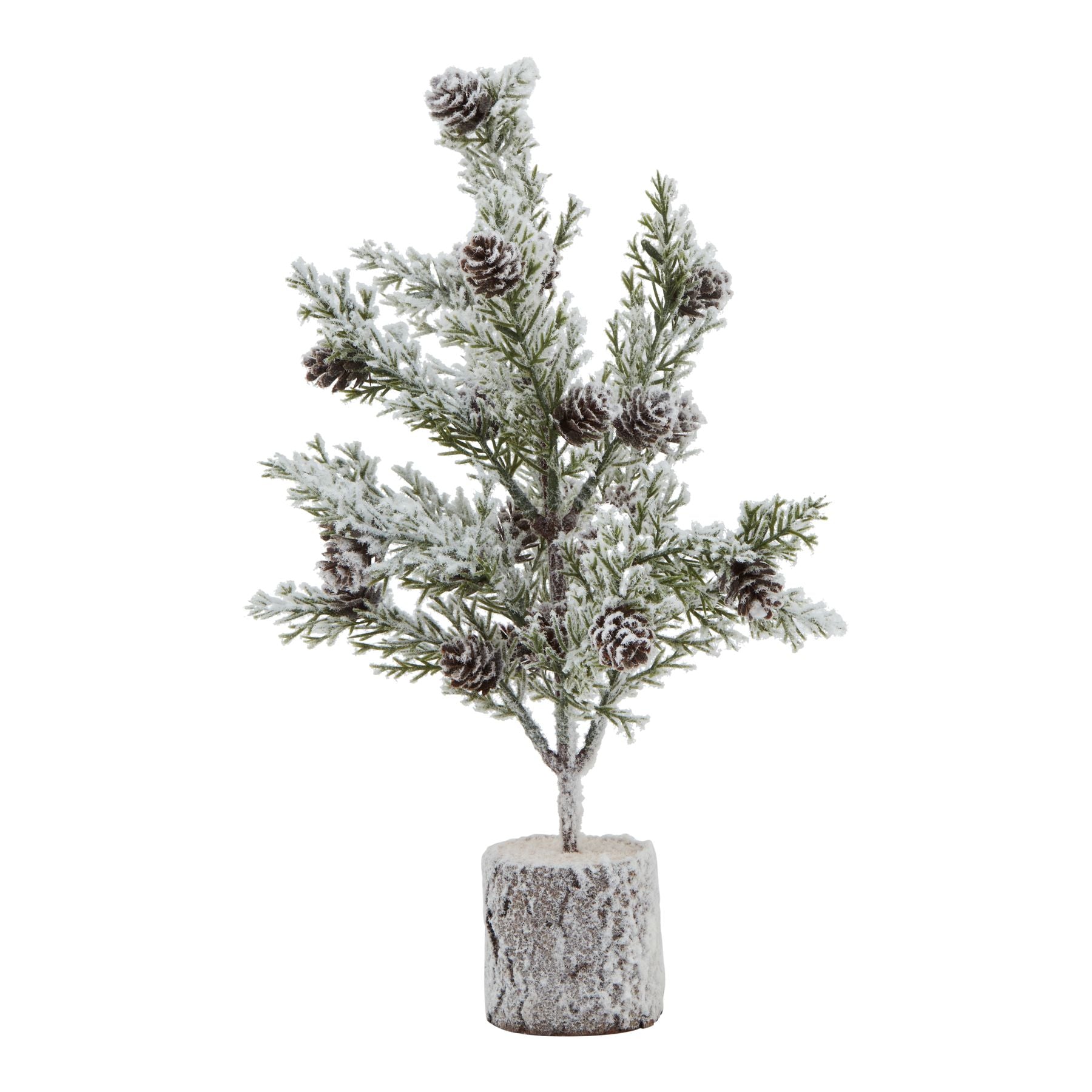 Mini Snowy Fir Tree with Pinecones