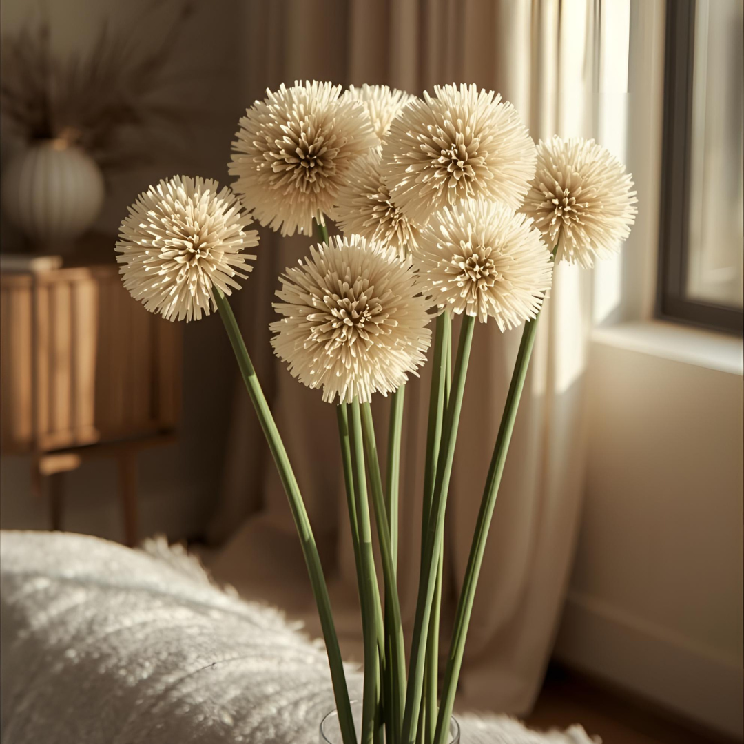 Cream Allium Stem