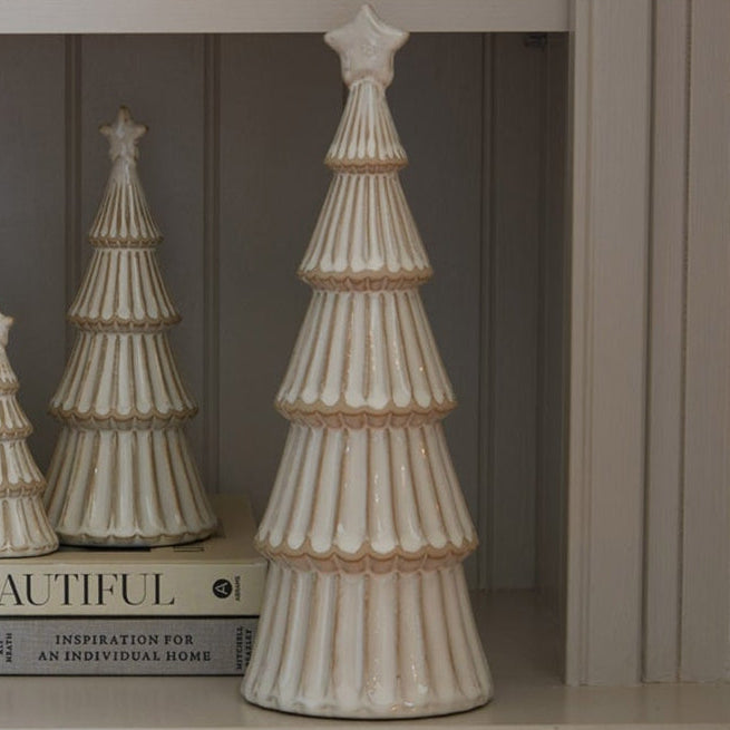 Ceramic Snowy Layered Tree (Large)