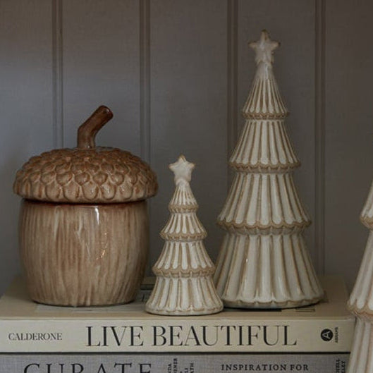 Ceramic Snowy Layered Tree (Small)