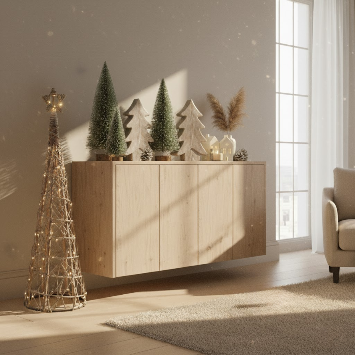 LED Wicker Star Christmas Tree (Small)